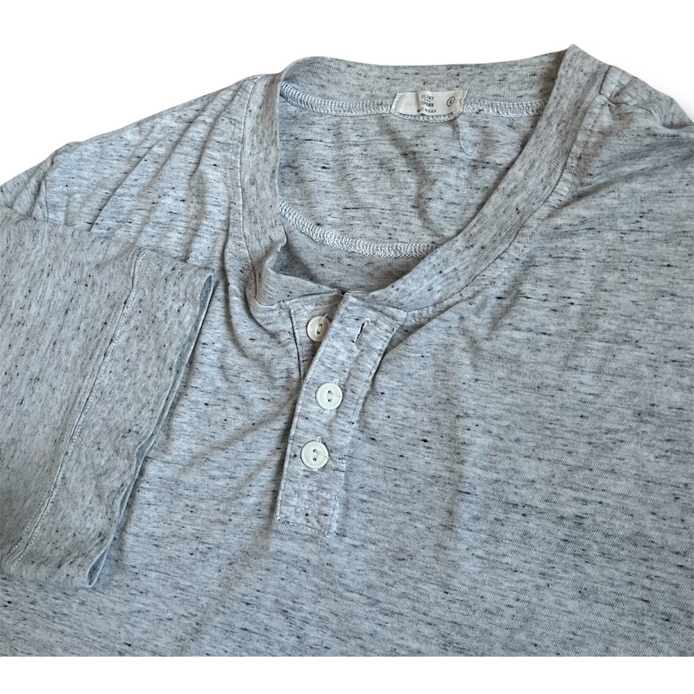 Flint and Tinder Polo Shirt Mens XL Gray Knit Short Sleeve Pocket Casual Classic
